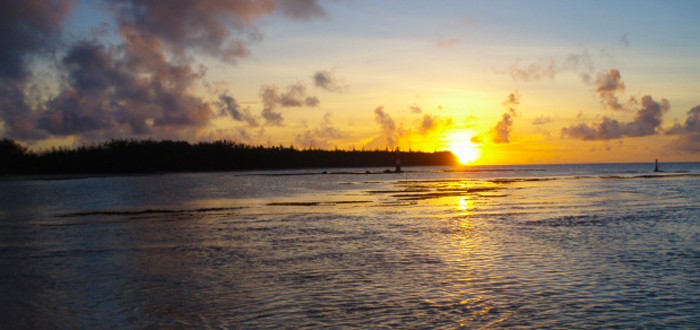 Sunset on Tubuai island