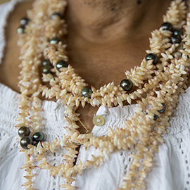 Polynesian seashield necklaces