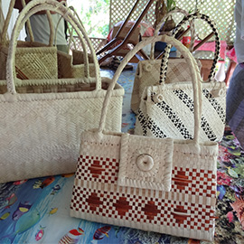 Polynesian purse crafted